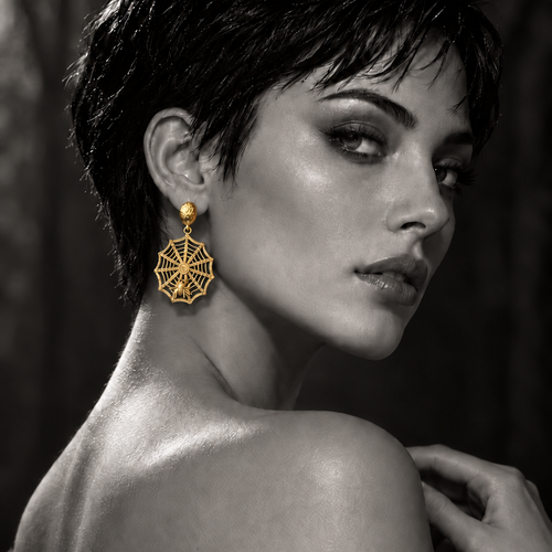 ARACHNE — Spiderweb Earrings