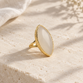 Aura — White Quartz Marquise Ring