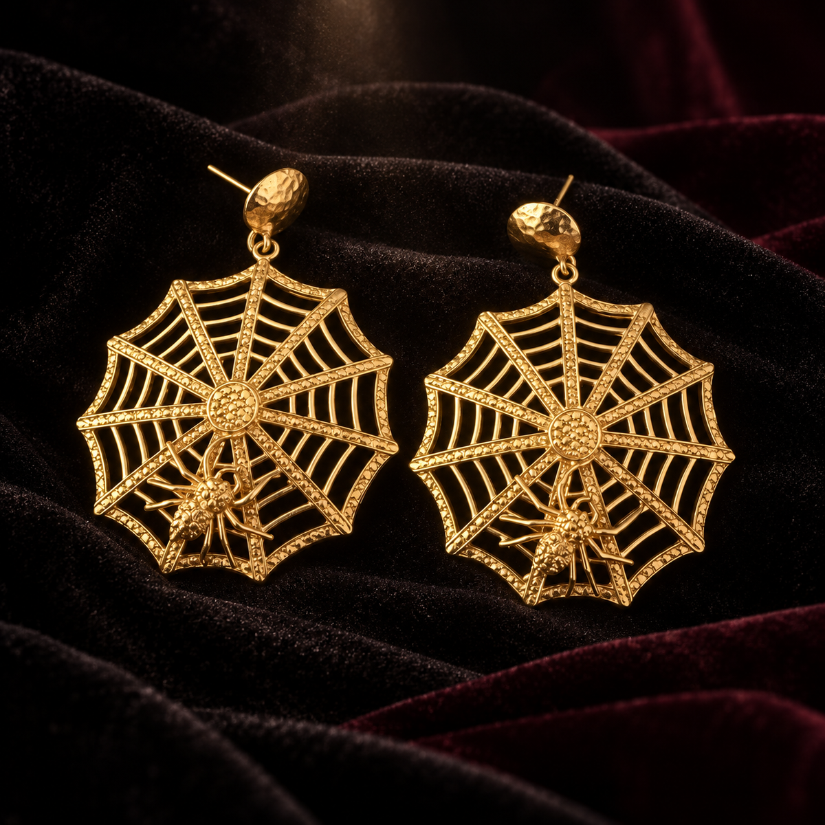ARACHNE — Spiderweb Earrings