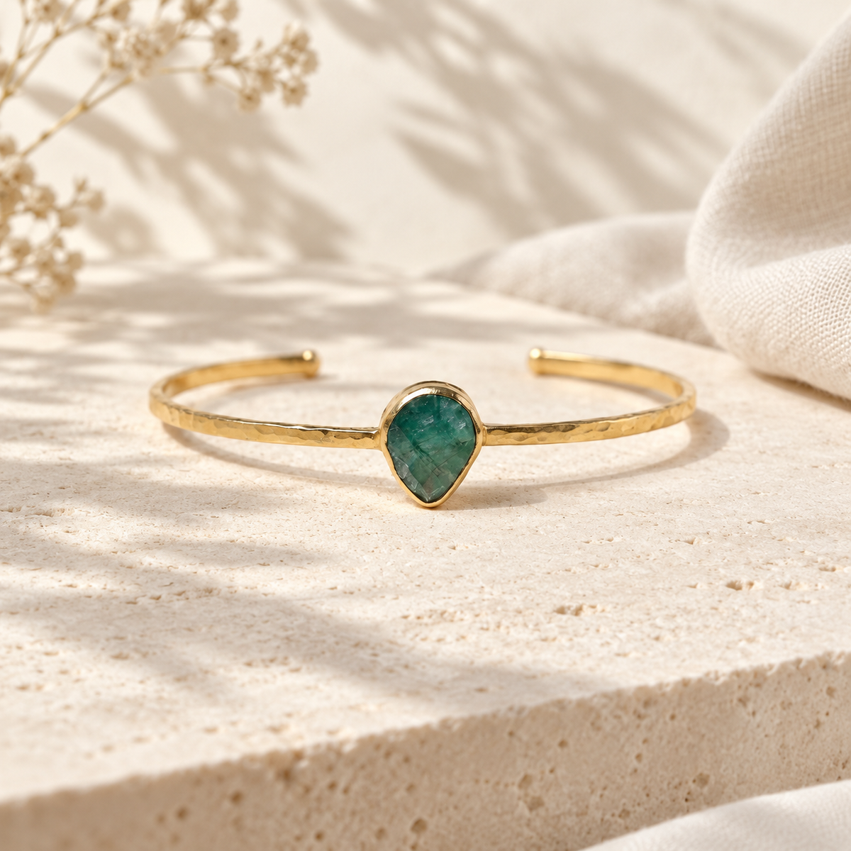 Viridis — Green Agate Bangle