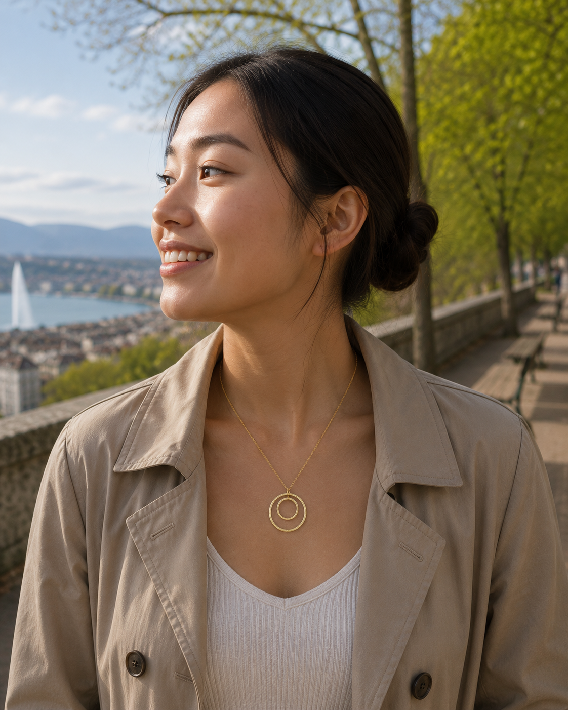 Orbita — Double Circle Necklace