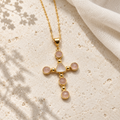 Blush — Rose Quartz Cross Necklace