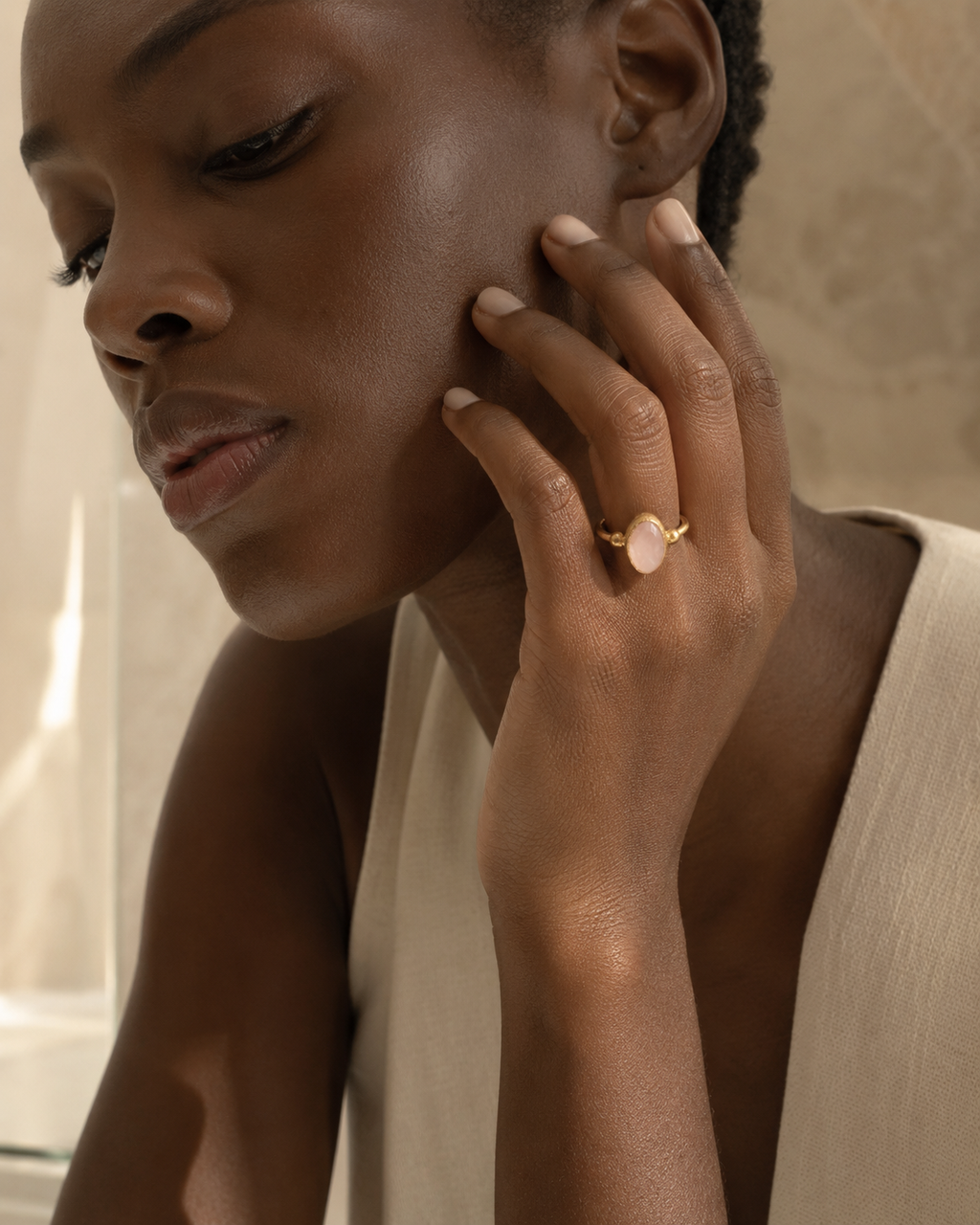 ÉCLAT- Rose Quartz Ring
