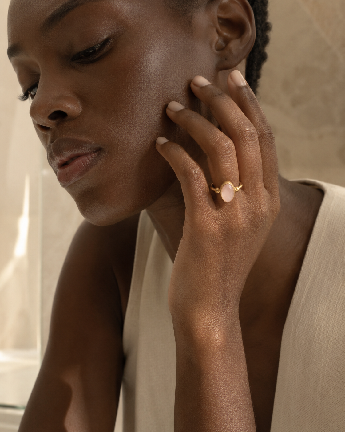 ÉCLAT- Rose Quartz Ring