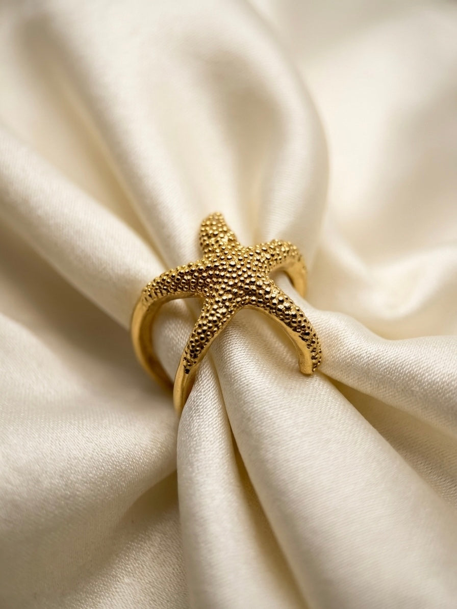 Sirius — Bague Étoile de Mer Ajustable OREPLINE