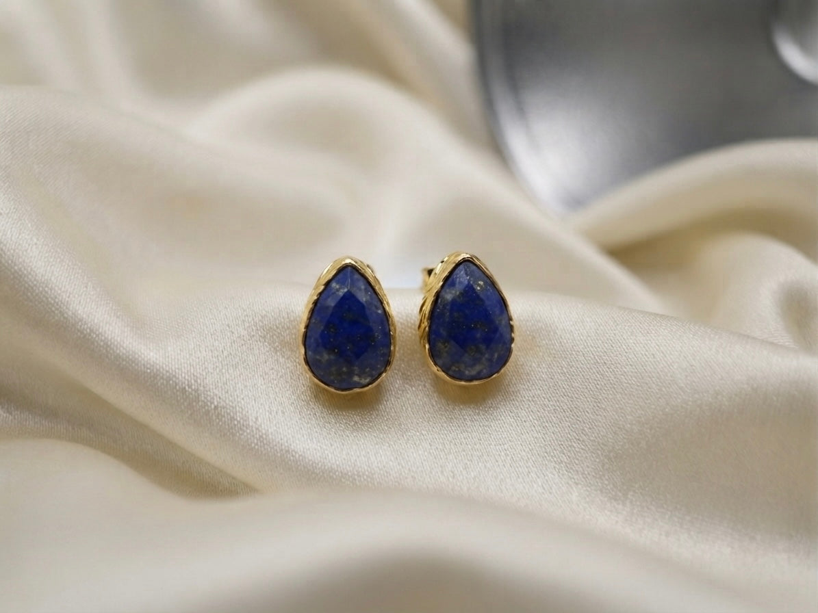 Larme — Boucles d'Oreilles Lapis Lazuli Goutte OREPLINE