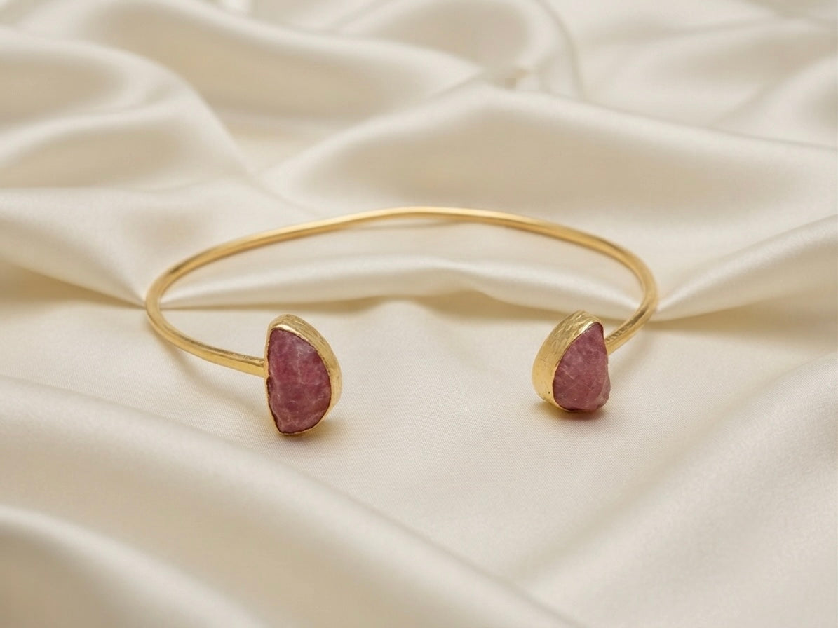 Rubra — Jonc Agata Rossa bronze plaqué or OREPLINE