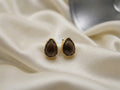 Larme — Boucles d'Oreilles Quartz Fumé Goutte OREPLINE