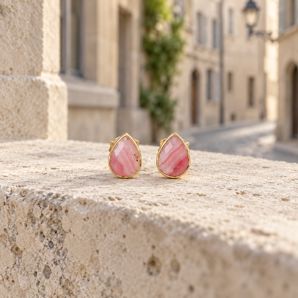 Larme — Stone Drop Earrings
