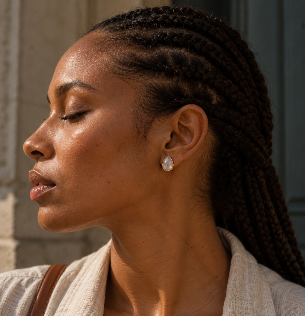 Teardrop — Stone Drop Earrings