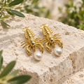 Scarlet — Lobster & Mother-of-Pearl Earrings