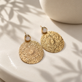 Mandala — Gold Disc Earrings
