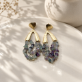 Fluora — Boucles d’Oreilles Fluorite