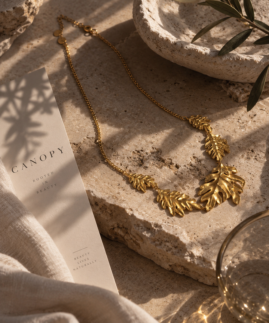 CANOPY — Golden Leaf Necklace