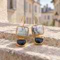 Équinoxe — Howlite & Labradorite Earrings