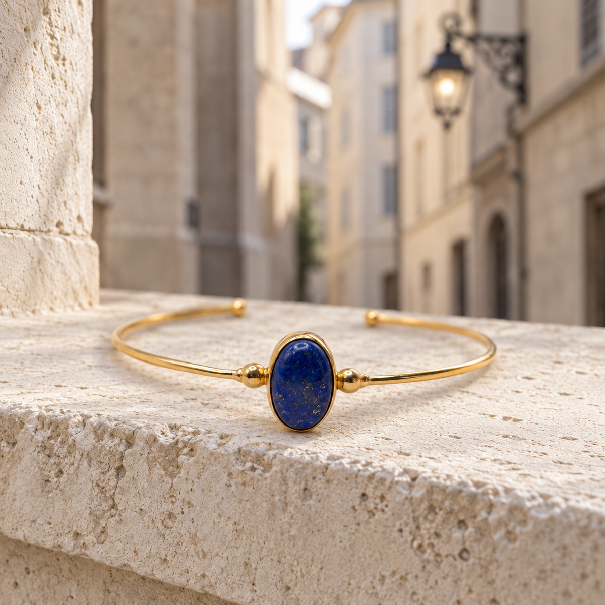 Lapis — Natural Stone Bangle